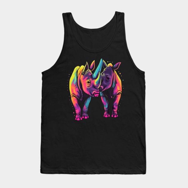 Rhinoceros Valentine Day Tank Top by JH Mart